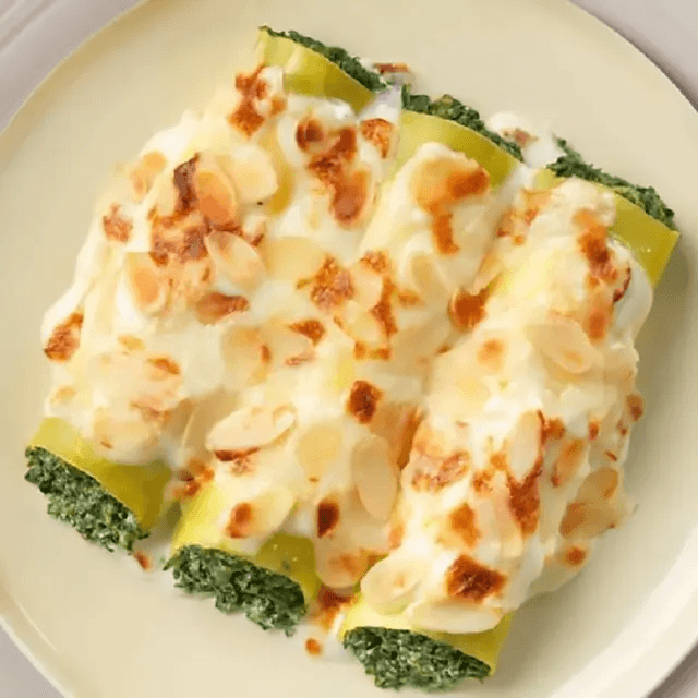 Cannelloni de Queijo Cottage e Espinafre